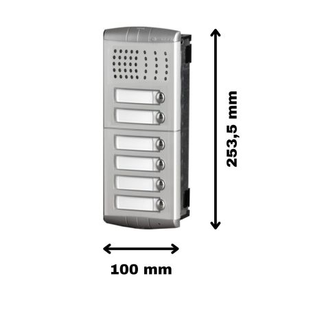 Preview: größe der Türstation mit 6 Klingeln